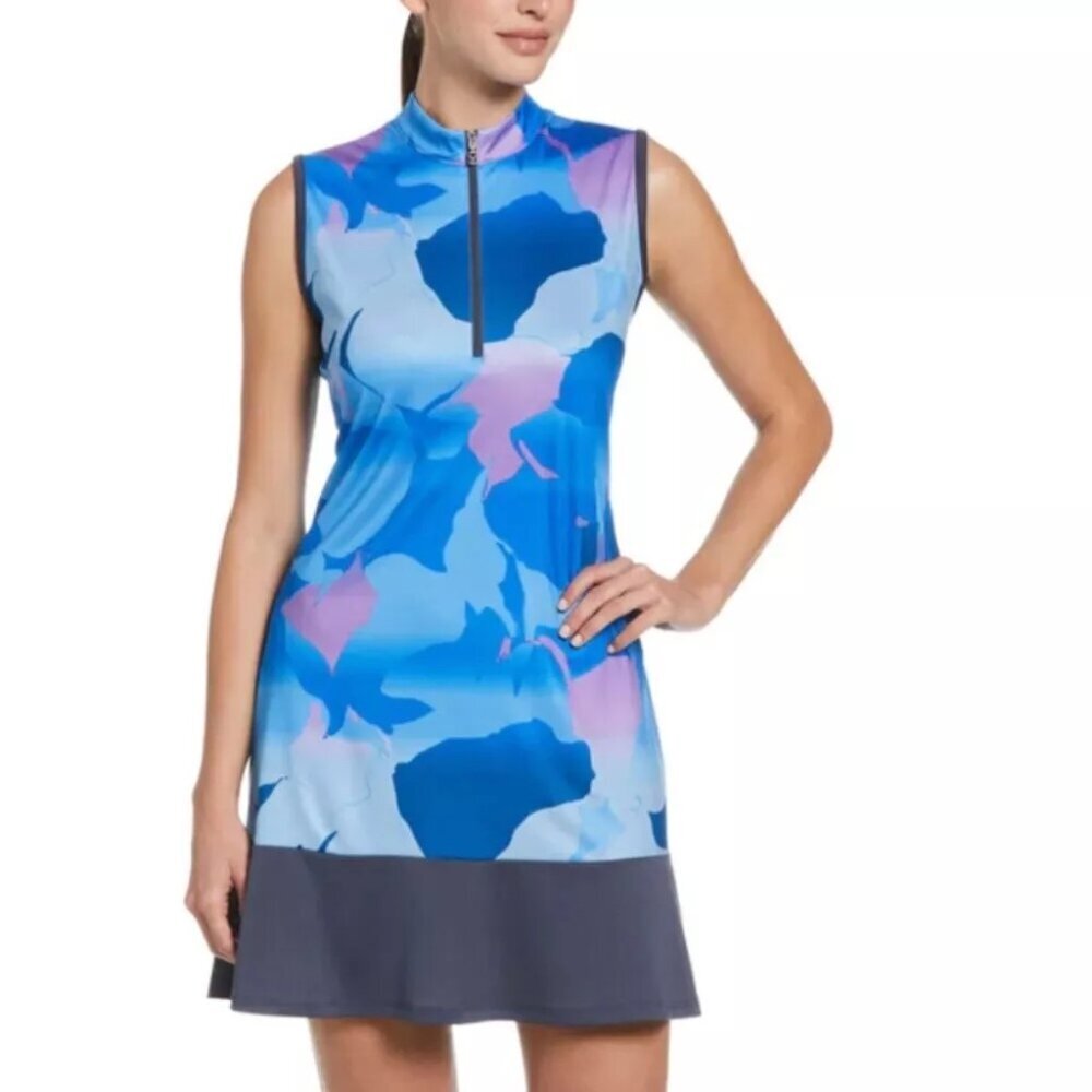 NEW Callaway Golf Sleeveless Dress Blue Sea Star UPF Protect Opti Dry Size Large